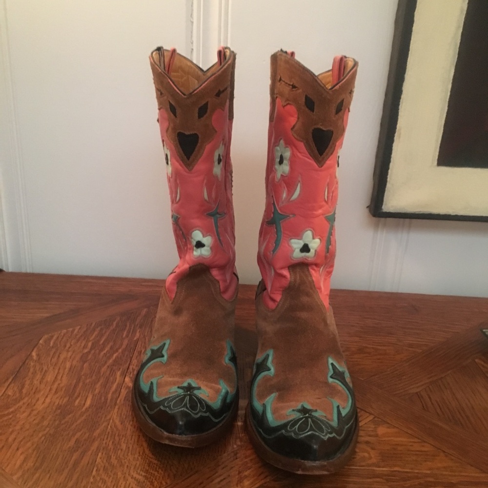 Old Gringo Golondrita 8.5B Coral Cowboy Boots